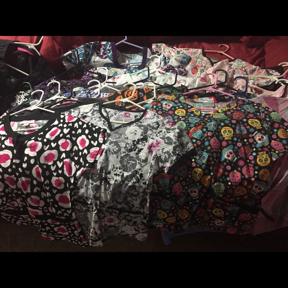 Scrubs! Variety on colors/patterns/styles.